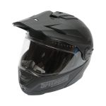 Casca motocross integrala negru mat cu viziera transparenta si ochelari de soare, marimea L, model LION FAVLine Selection