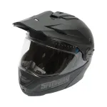 Casca motocross integrala negru mat cu viziera transparenta si ochelari de soare, marimea L, model LION FAVLine Selection