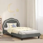 Cadru de pat pentru copii cu spătar Gri închis 80 x 200 cm GartenMobel Dekor