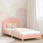 Cadru de pat pentru copii cu spătar Roz 80 x 200 cm GartenMobel Dekor