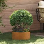 Ghivece pentru grădină 5 pcs Maro 40 x 40 x 20 cm Oțel corten GartenMobel Dekor