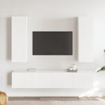 Set dulapuri TV, 4 piese, alb, lemn prelucrat GartenMobel Dekor