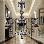 Candelabru Cristal AUGUST Eleganza, 3xE14, Diametru 48cm, Negru, Inaltime Reglabila ModernLight Concept