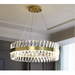 Candelabru LED CASERTA cu Telecomanda, 68W, Dimabil, 3000K/4000K/6000K,Diametru 60cm, Auriu ModernLight Concept