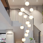 Lustra Suspendata, 12 Globuri x E27, Auriu, Inaltime Reglabila ModernLight Concept