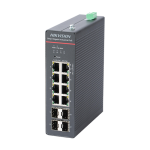 Kit Switch 8 x RJ45 Gigabit PoE 802.3af/at/bt, 4 x SFP Gigabit, Management, Sursa 75W - HIKVISION DS-3T1512HP-SI-8P4FKIT(75W) SafetyGuard Surveillance