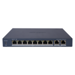 Switch 8 porturi PoE Gigabit, 2 porturi Gigabit, Smart Management - Hikvision DS-3E1510P-EI SafetyGuard Surveillance