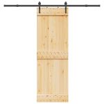 Ușă glisantă cu set de feronerie 70x210 cm, lemn masiv de pin GartenMobel Dekor