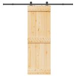 Ușă glisantă cu set de feronerie 70x210 cm, lemn masiv de pin GartenMobel Dekor