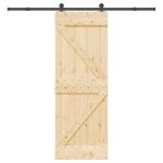 Ușă glisantă cu set de feronerie 70x210 cm, lemn masiv de pin GartenMobel Dekor