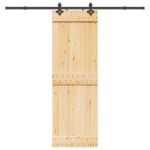 Ușă glisantă cu set de feronerie 70x210 cm, lemn masiv de pin GartenMobel Dekor