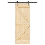 Ușă glisantă cu set de feronerie 70x210 cm, lemn masiv de pin GartenMobel Dekor