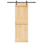 Ușă glisantă cu set de feronerie 70x210 cm, lemn masiv de pin GartenMobel Dekor