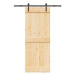 Ușă glisantă cu set de feronerie 80x210 cm, lemn masiv de pin GartenMobel Dekor