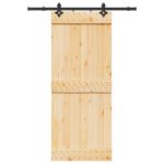 Ușă glisantă cu set de feronerie 85x210 cm, lemn masiv de pin GartenMobel Dekor