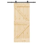 Ușă glisantă cu set de feronerie 85x210 cm, lemn masiv de pin GartenMobel Dekor