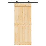 Ușă glisantă cu set de feronerie 85x210 cm, lemn masiv de pin GartenMobel Dekor