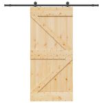 Ușă glisantă cu set feronerie, 100x210 cm, lemn masiv de pin GartenMobel Dekor