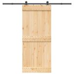 Ușă glisantă cu set feronerie, 90x210 cm, lemn masiv de pin GartenMobel Dekor