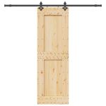 Ușă glisantă cu set de feronerie 70x210 cm, lemn masiv de pin GartenMobel Dekor