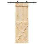 Ușă glisantă cu set de feronerie 70x210 cm, lemn masiv de pin GartenMobel Dekor