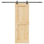 Ușă glisantă cu set de feronerie 80x210 cm, lemn masiv de pin GartenMobel Dekor