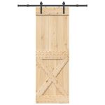 Ușă glisantă cu set de feronerie 80x210 cm, lemn masiv de pin GartenMobel Dekor