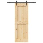 Ușă glisantă cu set de feronerie 80x210 cm, lemn masiv de pin GartenMobel Dekor