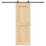 Ușă glisantă cu set de feronerie 80x210 cm, lemn masiv de pin GartenMobel Dekor