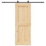 Ușă glisantă cu set de feronerie 85x210 cm, lemn masiv de pin GartenMobel Dekor
