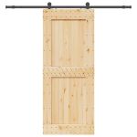 Ușă glisantă cu set de feronerie 95x210 cm, lemn masiv de pin GartenMobel Dekor