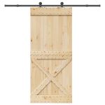 Ușă glisantă cu set feronerie, 100x210 cm, lemn masiv de pin GartenMobel Dekor