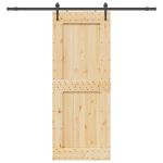 Ușă glisantă cu set feronerie, 90x210 cm, lemn masiv de pin GartenMobel Dekor