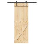Ușă glisantă cu set de feronerie 80x210 cm, lemn masiv de pin GartenMobel Dekor
