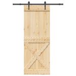 Ușă glisantă cu set de feronerie 85x210 cm, lemn masiv de pin GartenMobel Dekor