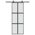 Ușă glisantă cu set de feronerie sticlă temperată și aluminiu GartenMobel Dekor