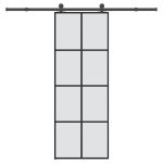 Ușă glisantă cu set feronerie, 76x205 cm, sticlă ESG/aluminiu GartenMobel Dekor