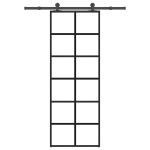 Ușă glisantă cu set feronerie, 76x205 cm, sticlă ESG/aluminiu GartenMobel Dekor