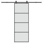 Ușă glisantă cu set feronerie, 76x205 cm, sticlă ESG/aluminiu GartenMobel Dekor