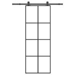Ușă glisantă cu set feronerie, 76x205 cm, sticlă ESG/aluminiu GartenMobel Dekor