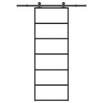 Ușă glisantă cu set feronerie, 76x205 cm, sticlă ESG/aluminiu GartenMobel Dekor