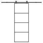 Ușă glisantă cu set feronerie, 76x205 cm, sticlă ESG/aluminiu GartenMobel Dekor