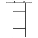 Ușă glisantă cu set feronerie, 76x205 cm, sticlă ESG/aluminiu GartenMobel Dekor