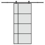 Ușă glisantă cu set feronerie, 90x205 cm, sticlă ESG/aluminiu GartenMobel Dekor