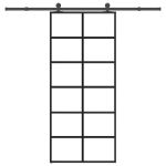 Ușă glisantă cu set feronerie, 90x205 cm, sticlă ESG/aluminiu GartenMobel Dekor