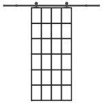 Ușă glisantă cu set feronerie, 90x205 cm, sticlă ESG/aluminiu GartenMobel Dekor