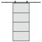 Ușă glisantă cu set feronerie, 90x205 cm, sticlă ESG/aluminiu GartenMobel Dekor