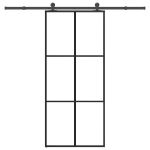 Ușă glisantă cu set feronerie, 90x205 cm, sticlă ESG/aluminiu GartenMobel Dekor