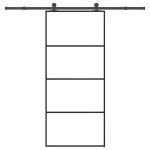 Ușă glisantă cu set feronerie, 90x205 cm, sticlă ESG/aluminiu GartenMobel Dekor