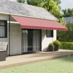 Pânză de rezervă fald copertină, vișiniu 5 m dungi GartenMobel Dekor